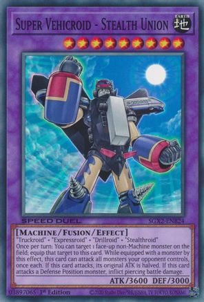 Super Vehicroid - Stealth Union (SGX2-ENB24) - Speed Duel GX: Midterm Paradox 1st Edition Speed Duel GX: Midterm Paradox Yugioh Single  Squirtle Squad Card Shop.