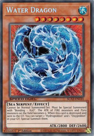 Water Dragon (Secret Rare) (SGX2-ENC01) - Speed Duel GX: Midterm Paradox 1st Edition Speed Duel GX: Midterm Paradox Yugioh Single  Squirtle Squad Card Shop.