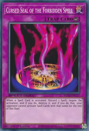Cursed Seal of the Forbidden Spell (SGX2-ENC17) - Speed Duel GX: Midterm Paradox 1st Edition Speed Duel GX: Midterm Paradox Yugioh Single  Squirtle Squad Card Shop.