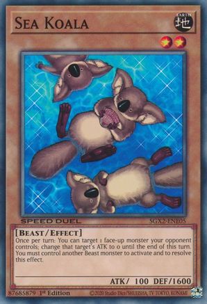 Sea Koala (SGX2-ENE05) - Speed Duel GX: Midterm Paradox 1st Edition Speed Duel GX: Midterm Paradox Yugioh Single  Squirtle Squad Card Shop.