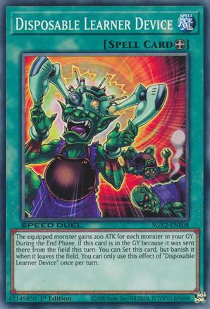 Disposable Learner Device (SGX2-ENE08) - Speed Duel GX: Midterm Paradox 1st Edition Speed Duel GX: Midterm Paradox Yugioh Single  Squirtle Squad Card Shop.