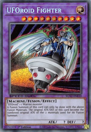 UFOroid Fighter (Secret Rare) (SGX2-ENE10) - Speed Duel GX: Midterm Paradox 1st Edition Speed Duel GX: Midterm Paradox Yugioh Single  Squirtle Squad Card Shop.
