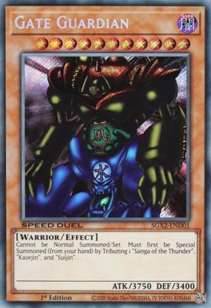 Gate Guardian (Secret Rare) (SGX2-END01) - Speed Duel GX: Midterm Paradox 1st Edition Speed Duel GX: Midterm Paradox Yugioh Single  Squirtle Squad Card Shop.