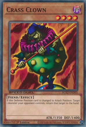 Crass Clown (SGX2-END03) - Speed Duel GX: Midterm Paradox 1st Edition Speed Duel GX: Midterm Paradox Yugioh Single  Squirtle Squad Card Shop.