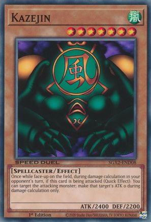Kazejin (SGX2-END08) - Speed Duel GX: Midterm Paradox 1st Edition Speed Duel GX: Midterm Paradox Yugioh Single  Squirtle Squad Card Shop.