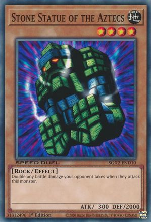 Stone Statue of the Aztecs (SGX2-END10) - Speed Duel GX: Midterm Paradox 1st Edition Speed Duel GX: Midterm Paradox Yugioh Single  Squirtle Squad Card Shop.