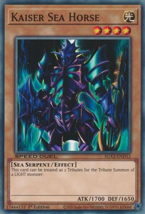 Kaiser Sea Horse (SGX2-END12) - Speed Duel GX: Midterm Paradox 1st Edition Speed Duel GX: Midterm Paradox Yugioh Single  Squirtle Squad Card Shop.