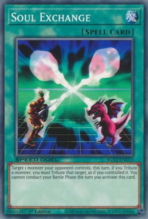 Soul Exchange (SGX2-END15) - Speed Duel GX: Midterm Paradox 1st Edition Speed Duel GX: Midterm Paradox Yugioh Single  Squirtle Squad Card Shop.