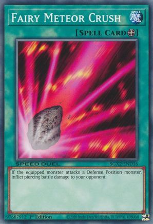 Fairy Meteor Crush (SGX2-END16) - Speed Duel GX: Midterm Paradox 1st Edition Speed Duel GX: Midterm Paradox Yugioh Single  Squirtle Squad Card Shop.