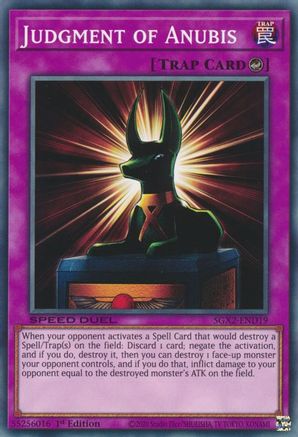 Judgment of Anubis (SGX2-END19) - Speed Duel GX: Midterm Paradox 1st Edition Speed Duel GX: Midterm Paradox Yugioh Single  Squirtle Squad Card Shop.