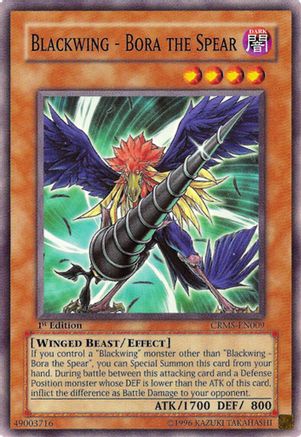 Blackwing - Bora the Spear (CRMS-EN009) - Crimson Crisis 1st Edition Crimson Crisis Yugioh Single  Squirtle Squad Card Shop.