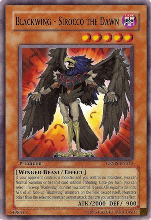 Blackwing - Sirocco the Dawn (CRMS-EN010) - Crimson Crisis 1st Edition Crimson Crisis Yugioh Single  Squirtle Squad Card Shop.