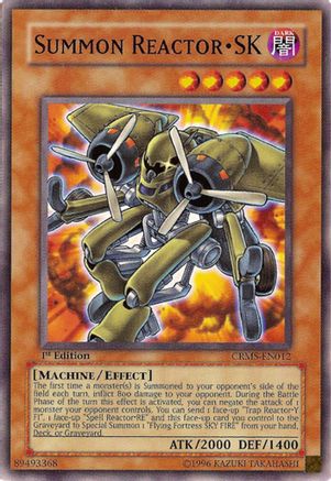Summon Reactor - SK (CRMS-EN012) - Crimson Crisis 1st Edition Crimson Crisis Yugioh Single  Squirtle Squad Card Shop.