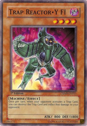 Trap Reactor - Y FI (CRMS-EN013) - Crimson Crisis 1st Edition Crimson Crisis Yugioh Single  Squirtle Squad Card Shop.