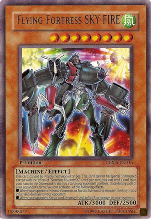 Flying Fortress SKY FIRE (CRMS-EN016) - Crimson Crisis Unlimited Crimson Crisis Yugioh Single  Squirtle Squad Card Shop.