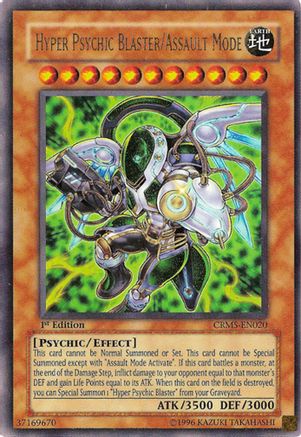 Hyper Psychic Blaster/Assault Mode (CRMS-EN020) - Crimson Crisis Unlimited Crimson Crisis Yugioh Single  Squirtle Squad Card Shop.