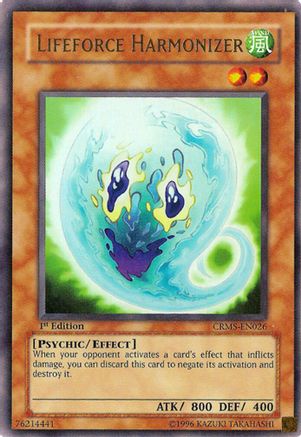 Lifeforce Harmonizer (CRMS-EN026) - Crimson Crisis Unlimited Crimson Crisis Yugioh Single  Squirtle Squad Card Shop.