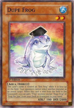 Dupe Frog (CRMS-EN028) - Crimson Crisis Unlimited Crimson Crisis Yugioh Single  Squirtle Squad Card Shop.