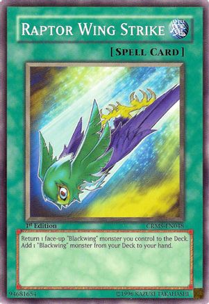 Raptor Wing Strike (CRMS-EN048) - Crimson Crisis 1st Edition Crimson Crisis Yugioh Single  Squirtle Squad Card Shop.