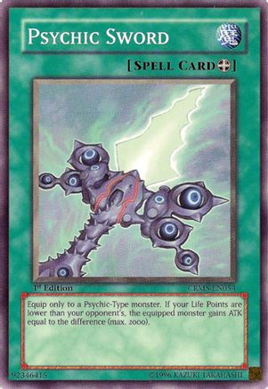 Psychic Sword (CRMS-EN054) - Crimson Crisis 1st Edition Crimson Crisis Yugioh Single  Squirtle Squad Card Shop.