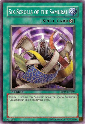 Six Scrolls of the Samurai (CRMS-EN059) - Crimson Crisis Unlimited Crimson Crisis Yugioh Single  Squirtle Squad Card Shop.