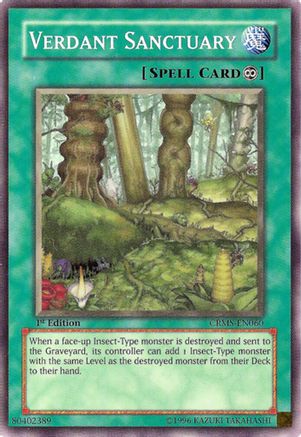 Verdant Sanctuary (CRMS-EN060) - Crimson Crisis 1st Edition Crimson Crisis Yugioh Single  Squirtle Squad Card Shop.