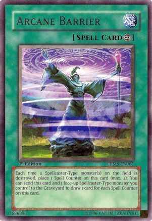 Arcane Barrier (CRMS-EN061) - Crimson Crisis Unlimited Crimson Crisis Yugioh Single  Squirtle Squad Card Shop.