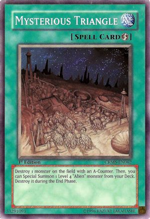 Mysterious Triangle (CRMS-EN062) - Crimson Crisis 1st Edition Crimson Crisis Yugioh Single  Squirtle Squad Card Shop.