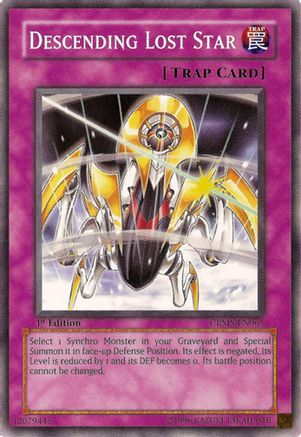 Descending Lost Star (CRMS-EN065) - Crimson Crisis 1st Edition Crimson Crisis Yugioh Single  Squirtle Squad Card Shop.