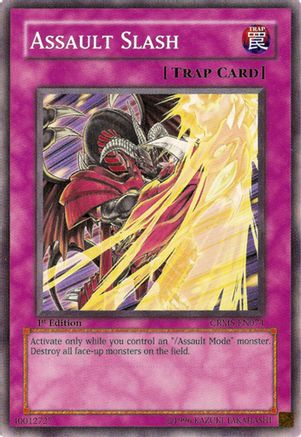 Assault Slash (CRMS-EN074) - Crimson Crisis Unlimited Crimson Crisis Yugioh Single  Squirtle Squad Card Shop.