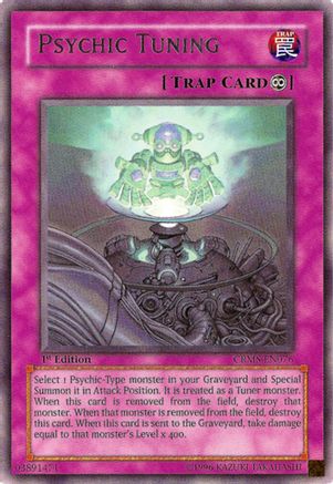 Psychic Tuning (CRMS-EN076) - Crimson Crisis 1st Edition Crimson Crisis Yugioh Single  Squirtle Squad Card Shop.