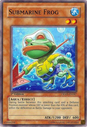 Submarine Frog (CRMS-EN087) - Crimson Crisis 1st Edition Crimson Crisis Yugioh Single  Squirtle Squad Card Shop.