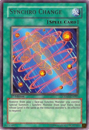 Synchro Change (CRMS-EN089) - Crimson Crisis Unlimited Crimson Crisis Yugioh Single  Squirtle Squad Card Shop.