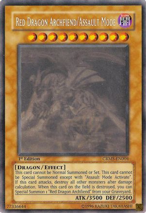 Red Dragon Archfiend/Assault Mode (Ghost Rare) (CRMS-EN004) - Crimson Crisis 1st Edition Crimson Crisis Yugioh Single  Squirtle Squad Card Shop.