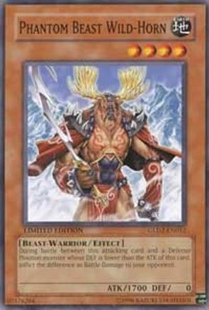Phantom Beast Wild-Horn (GLD2-EN012) - Gold Series 2009 Limited Gold Series 2009 Yugioh Single  Squirtle Squad Card Shop.