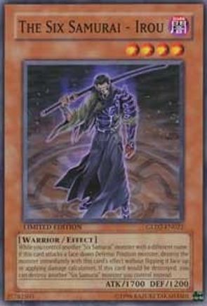 The Six Samurai - Irou (GLD2-EN022) - Gold Series 2009 Limited Gold Series 2009 Yugioh Single  Squirtle Squad Card Shop.