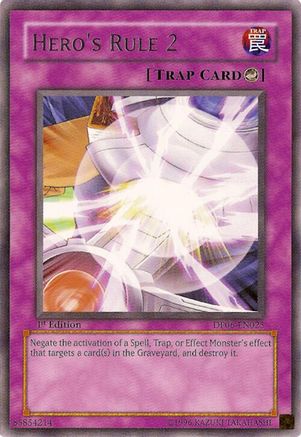 Hero's Rule 2 (DP06-EN025) - Duelist Pack 6: Jaden Yuki 3 1st Edition Duelist Pack 6: Jaden Yuki 3 Yugioh Single  Squirtle Squad Card Shop.