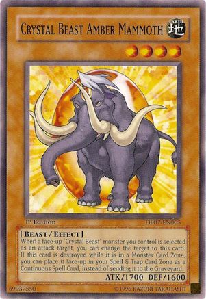 Crystal Beast Amber Mammoth (DP07-EN005) - Duelist Pack 7: Jesse Anderson Unlimited Duelist Pack 7: Jesse Anderson Yugioh Single  Squirtle Squad Card Shop.