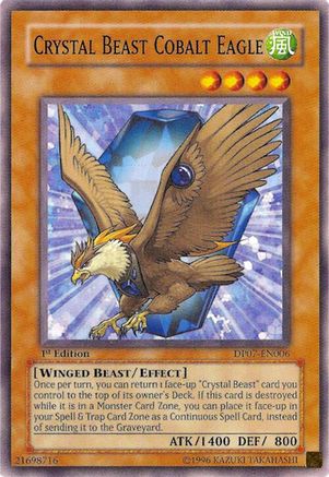 Crystal Beast Cobalt Eagle (DP07-EN006) - Duelist Pack 7: Jesse Anderson 1st Edition Duelist Pack 7: Jesse Anderson Yugioh Single  Squirtle Squad Card Shop.