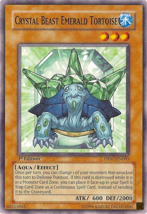 Crystal Beast Emerald Tortoise (DP07-EN003) - Duelist Pack 7: Jesse Anderson 1st Edition Duelist Pack 7: Jesse Anderson Yugioh Single  Squirtle Squad Card Shop.
