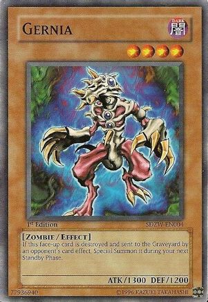 Gernia (SDZW-EN004) - Structure Deck: Zombie World 1st Edition Structure Deck: Zombie World Yugioh Single  Squirtle Squad Card Shop.