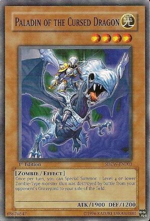 Paladin of the Cursed Dragon (SDZW-EN003) - Structure Deck: Zombie World 1st Edition Structure Deck: Zombie World Yugioh Single  Squirtle Squad Card Shop.