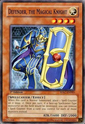 Defender, The Magical Knight (SDSC-EN003) - Structure Deck: Spellcaster's Command 1st Edition Structure Deck: Spellcaster's Command Yugioh Single  Squirtle Squad Card Shop.