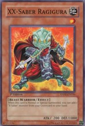 XX-Saber Ragigura (ANPR-EN036) - Ancient Prophecy Unlimited Ancient Prophecy Yugioh Single  Squirtle Squad Card Shop.