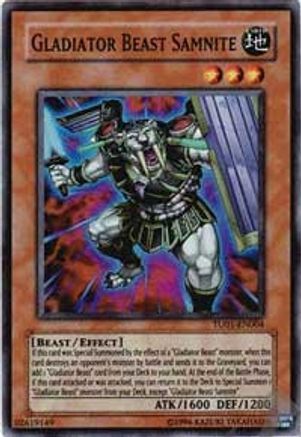 Gladiator Beast Samnite (TU01-EN004) - Turbo Pack Booster One Pack Unlimited Turbo Pack Booster One Pack Yugioh Single  Squirtle Squad Card Shop.