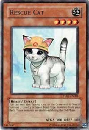 Rescue Cat (TU01-EN008) - Turbo Pack Booster One Pack Unlimited Turbo Pack Booster One Pack Yugioh Single  Squirtle Squad Card Shop.