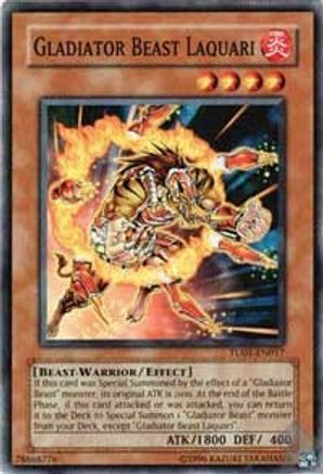 Gladiator Beast Laquari (TU01-EN017) - Turbo Pack Booster One Pack Unlimited Turbo Pack Booster One Pack Yugioh Single  Squirtle Squad Card Shop.