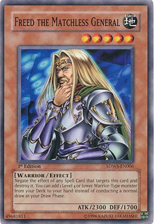 Freed the Matchless General (SDWS-EN006) - Structure Deck: Warriors' Strike 1st Edition Structure Deck: Warriors' Strike Yugioh Single  Squirtle Squad Card Shop.