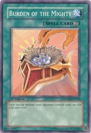 Burden of the Mighty (SDWS-EN019) - Structure Deck: Warriors' Strike 1st Edition Structure Deck: Warriors' Strike Yugioh Single  Squirtle Squad Card Shop.