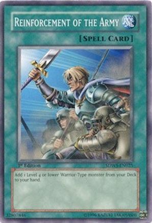 Reinforcement of the Army (SDWS-EN025) - Structure Deck: Warriors' Strike 1st Edition Structure Deck: Warriors' Strike Yugioh Single  Squirtle Squad Card Shop.